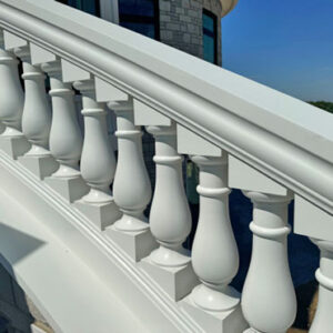 curved stair banister