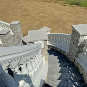 curved stair railing